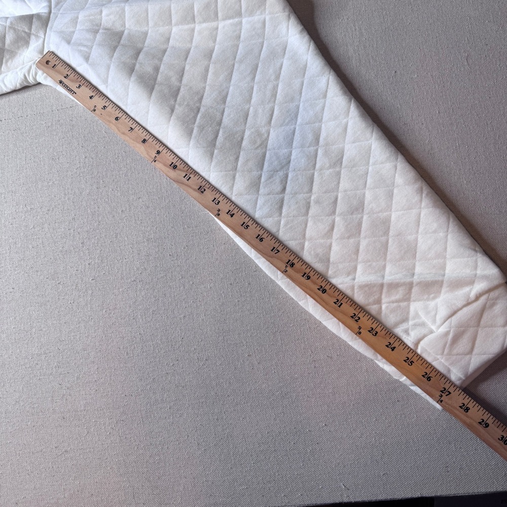 Quiet Luxury Quilted Joggers Cream Jones New York Sport Plus 1X Cozy Lounge - Picture 5 of 7
